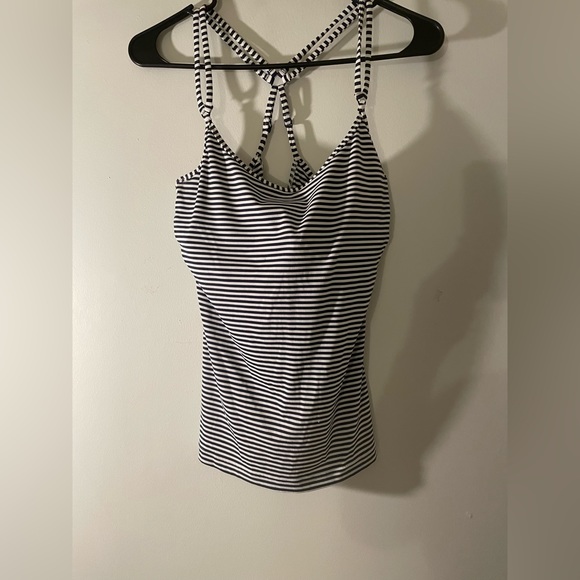 Athleta size 36 B/C Blue and Whit Tankini - Picture 1 of 6